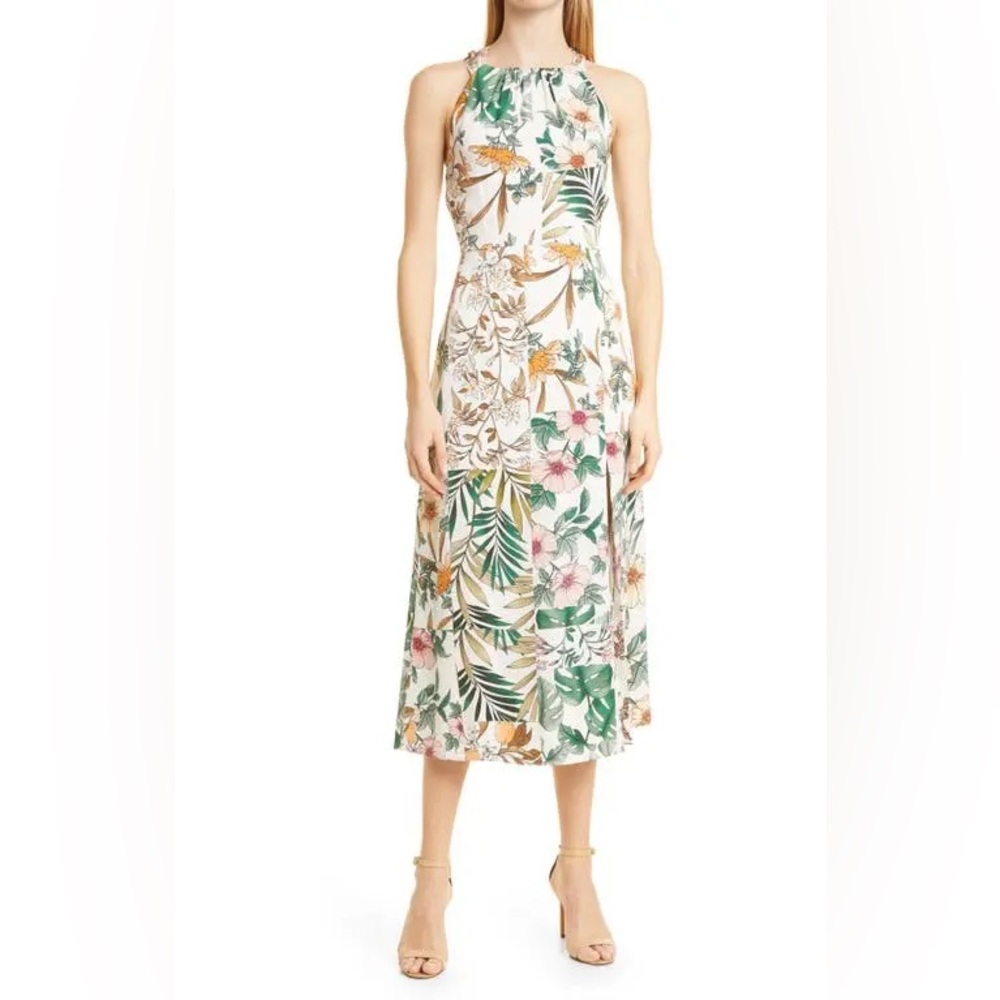 Milly Mia Jungle Print Sleeveless Midi Dress Size 12